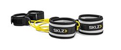 SKLZ Bump-N-Pass Trainer Unisex, Nero - Migliora tecnica di passaggio, limita movimento del braccio, rinforza forma corretta, fascia elastica regolabile, polsini imbottiti