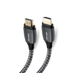 HImage Gecertificeerde HDMI-kabel, mannelijk, 24 K vergulde stekkers, textielmantel, 8K Ultra HD, met ethernet, 3 m lengte