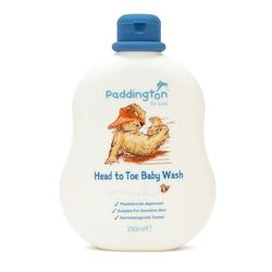 Paddington Baby Head to Toe Baby Wash 250ml - Suitable for Newborn+ - Paediatrician Approved - Suitable for Sensitive Skin - Dermatologically Tested - Made in UK - 99% Naturally Derived Ingredients