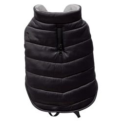 JACK AND VANILLA, Cappotto Elegante per Cani, Design Moderno e Confortevole, Ideale per Passeggiate, Taglia XXL, Colore Nero, Lavabile in Lavatrice, Sicurezza Rinforzata, Modello 5Th Avenue Dogwalk