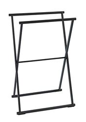 WENKO Toallero Lava negro mate - Perchero de pie, plegable, Acero, 53.5 x 80.5 x 35 cm, Negro