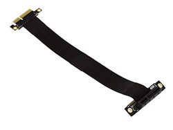 KALEA-INFORMATIQUE Type Riser uitbreidingspad voor PCI Express x4-poort naar PCIe x4-poort met flexibele, afgeschermde PCIe 3.0-compatibele pads. Totale lengte 23cm
