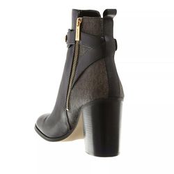 Michael Kors Darcy Heeled Bootie, ankelboots för kvinnor, svart/brun, 41 EU, Svart brun, 41 EU