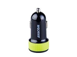 AVACOM autolader met twee USB-uitgangen 5V/1A - 3, 1A, zwart-groen kleur