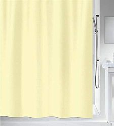 Spirella Primo Collection, Textile Shower Curtain, 240 x 180, 100% Polyester, Yellow