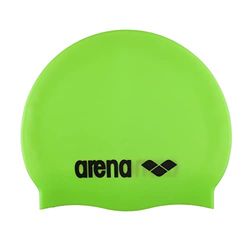 arena Classic Silicone Bonnet de Natation en Silicone Unisexe, Bonnet de Natation Femme et Homme, Bonnet de Natation avec Bord Renforcé, Bonnet Doux et Résistant