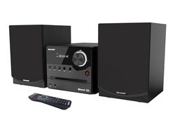 Sharp XL-B512(BK) Microcadena Sound System Estereo con Radio FM, Bluetooth v5.0, CD-MP3, reproducción USB, Altavoces de Madera y 45W Color Negro