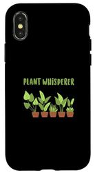 Carcasa para iPhone X/XS Plant Whisperer Design Plantas verdes Amante de las plantas