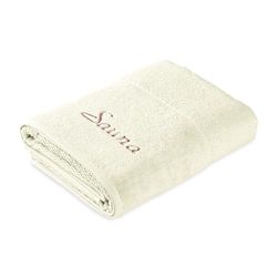 Frottana Pearl Drap de Sauna 80 x 200 cm, Coton, Beige, 80 cm x 200 cm