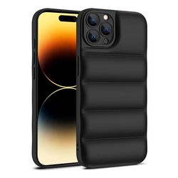 Amzer Lyxig dunpuffer telefonfodral för iPhone 15 Pro Max svart