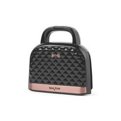 Salter Sandwich Toaster – Handbag Shape Toastie Maker, Non-Stick, Deep Fill Snack Maker, Cook 2 Toasted Sandwiches, 4 Slice Grill Press, Automatic Temperature Control, Cool Touch Handle, 750W, EK3677