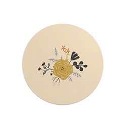 Questo Casa, Round Digital Printed Mouse Pad, Non-Slip Base, for Office and Home, Diameter:22cm