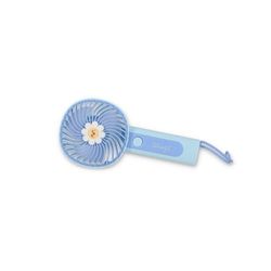 Mr.Wonderful - Mini ventilador de mano portatil - Margarita azul - Ventilador de mano pequeño con 3 velocidades - Cargador incluido - Ideal para llevarlo en el bolso