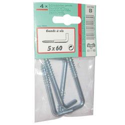 VYNEX 3101780311816 GOND A Tornillo ZINGUE 4.5 X60 CP:2, Gris, Talla Única