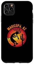 Maricopa Arizona USA Kokopelli Dancing Design vieilli Coque pour iPhone 11 Pro Max