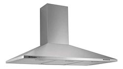 Orbegozo DS 59190 IN - Campana extractora Decorativa 90 cm, 3 Niveles de Potencia, Luces LED, 3 filtros Desmontables, Chimenea Ajustable, succión 329 m3/h, 65 W