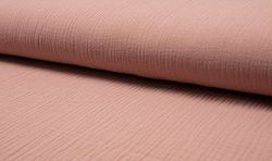 CRS Fur Fabrics Bambino Double Gauze Muslin Fabric Material Dusty Rose, 1Mtr-140cm x 100cm Tela de Muselina de Gasa Doble, 1 m, 140 cm x 100 cm, Algodón, Rosa Polvo