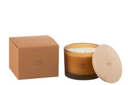 J-Line vela con aroma Accords Essentiels - Ámbar íntimo - ocre
