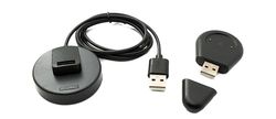 System-S USB 2.0 kabel 100 cm laadstation voor Xiaomi Amazfit Cheetah Pro afneembare adapter in zwart