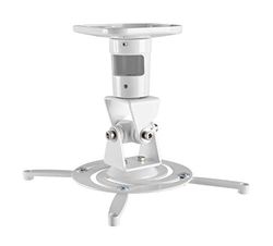 AMER MOUNTS Suporte para projetor - suporte de teto universal LCD DLP basculante giratório de 360 graus até 14 kg, cor branca