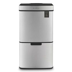 Les Collectors Prullenbak nr. 1012, 69 liter (47 + 11 + 11), 3 vakken, roestvrij staal, infrarood opening, automatisch sluiten, 4 l bio-mand inbegrepen
