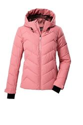 Killtec Giacca da sci da donna con cappuccio e paraneve KSW 31 WMN SKI QLTD JCKT, colore rosa chiaro, 42, 43417-000