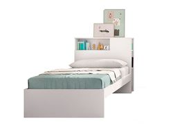 DEKIT GRUPO RIMOBEL Lit gigogne, mélamine, Blanc, 96 x 99 x 218,2 cm