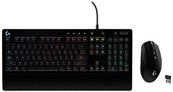 Logitech G213 Prodigy Teclado Gaming, Retroiluminación RGB LIGHTSYNC, Resistente a Salpicaduras + 305 Lightspeed Ratón Gaming Inalámbrico, Captor Hero 12K, 12