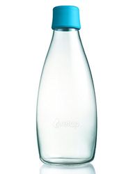 Retap ApS Herbruikbare waterfles met sluiting - 0,8 liter, dekselkleur: petrol