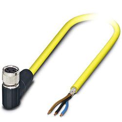 PHOENIX CONTACT SAC-3P-2.0-542/M8 FR SH BK Sensor/actuatorkabel, 3-polig, afgeschermd, 2 m kabellengte, geel
