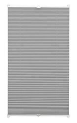 Gardinia EASYFIX Pleated Blind with 2 Operating Rails Slate 75 x 130, Fabric 100% Polyester