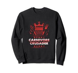 Carnivore Crusader BBQ King Emblem Sudadera