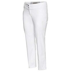 BP 1766-686-0021-14L Pantalon Stretch Taille Haute Elastique pour Femme, 48% Coton48% Polyester4% Elastholefi ne, Blanc, 14L