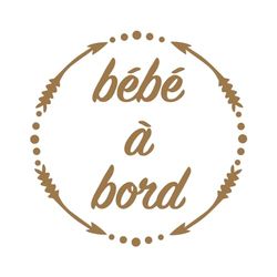 Ambiance Sticker Autocollant de Voiture Bébé à Bord Cuivre - H15 x L15 cm