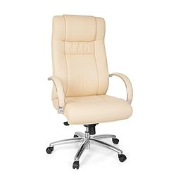 HJH Office XXL G 600 XXL Sedia direzionale in similpelle con schienale extra alto, regolabile in altezza, Marrone, 724010