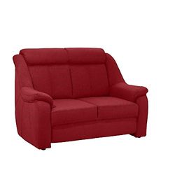 CAVADORE Beata - Divano a 2 posti, in vera pelle, design moderno, 138 x 98 x 92 cm, colore: Rosso