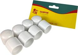 Sanfor | PVC hoes | bescherming voor voeten en slangen 22 mm | ondersteunende stokken, cilindrisch, antislip, hechtend, wit | 8 stuks