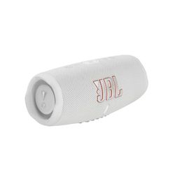 JBL Charge 5; Draagbare en draadloze JBL bluetooth speaker met diepe bas, IP67-waterbestendig en stofdicht, 20 uur afspeeltijd, ingebouwde powerbank, in het wit