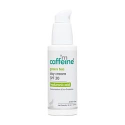 mCaffeine Green Tea Crema Giorno SPF 30 - Crema idratante viso senza olio - Idrata la pelle, riduce le macchie scure, combatte l'invecchiamento precoce - Non appiccicosa - 50 ml