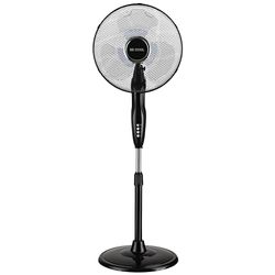 Be Cool BC16SFRC Staande ventilator, 40 cm, met afstandsbediening, diameter 40 cm, 45 watt, 3 snelheden, afstandsbediening, zwart