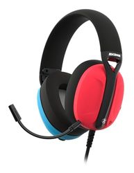 AKUMA SEINEN H03 - Auriculares para Juegos con Cable con micrófono Ultraligero de Audio Jack de 3,5 mm, Compatible con PC, Xbox, PS4, PS5, Switch, móvil, Rojo y Azul