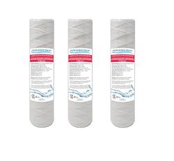 Filtri Acqua Italia Cartuccia Filtro Filo Avvolto 10 Pollici Micron 1 Polipropilene Sedimenti, Set 3 pezzi