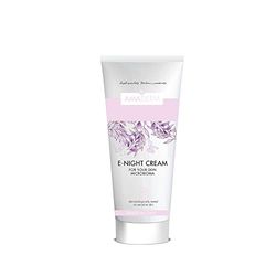 AMADERM E-NIGHT Nattansiktskräm med prebiotika och probiotika 75ml | MADE IN ITALY Återfuktande och antioxiderande kräm med sheasmör, inulin och vitamin E | Fri från parabener och silikon