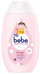 Bebe Loción corporal delicada para el cuidado del bebé, loción delicada para la piel joven, sin colorantes, ligero olor agradable, 300 ml