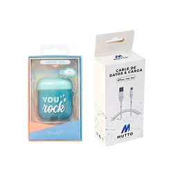 Pack étui Airpods You Rock + câble de données USB-Lightning MFI
