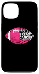 Tackle Breast Cancer Football Awareness Nastro Rosa Custodia per iPhone 13