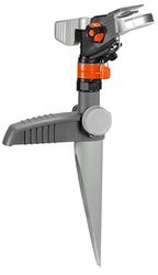 Aspersor por pulsos, circular e setorial premium de Gardena (com espeto de metal): aspersor premium para regar superfícies grandes de até 490 m², ajuste contínuo do alcance até 12,5 m (8136-20)