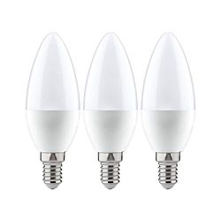 Paulmann 28538 Lampadina LED candela 3 lampadine da 5,5 Watt opale lampadina a bulbo illuminazione 2700 K E14