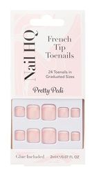 Nail HQ French Tip Toenails (24 Pieces)