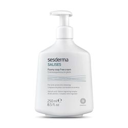 Sesderma Crème moussante Salises sans savon - Nettoyant pour la peau sans savon - Pour la peau de l'acné - Régulation du sébum - Acide salicylique - Nettoyant des pores - 250 ml